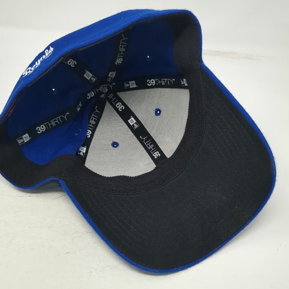 New Era MLB Kansas City Royals Baseball Cap Blue L 39THIRTY Stretch Fit Logo Hat - Picture 8 of 11